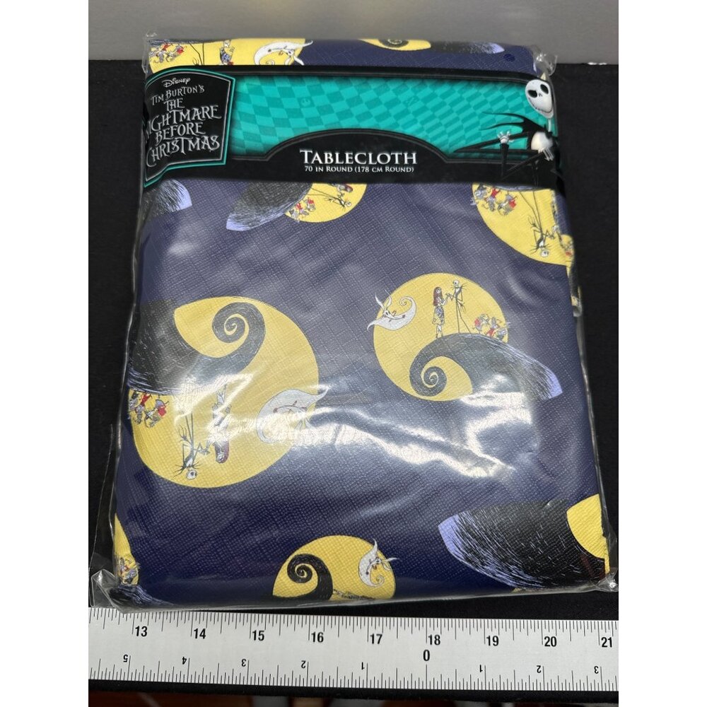 Disney Tim Burtons Nightmare Before Christmas 70" Round Tablecloth